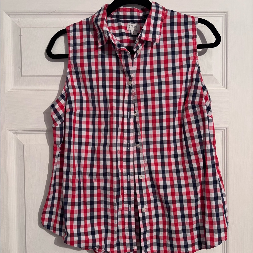 J. Crew Red and Blue Checkered Shirt